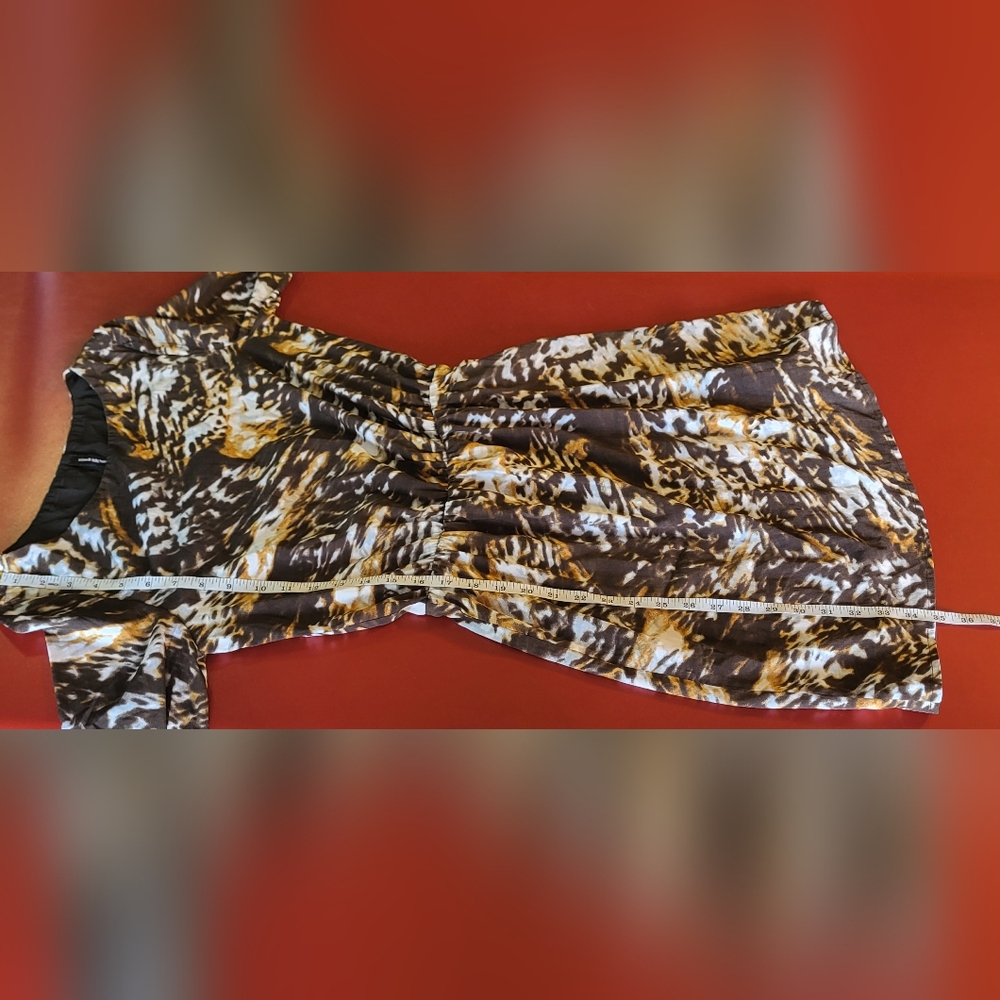W118 by Walter Baker Women's Jessi Animal Print Dress Size Small India Brown - Picture 12 of 13